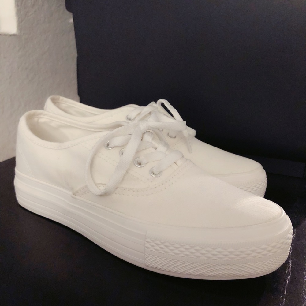White canvas shoes